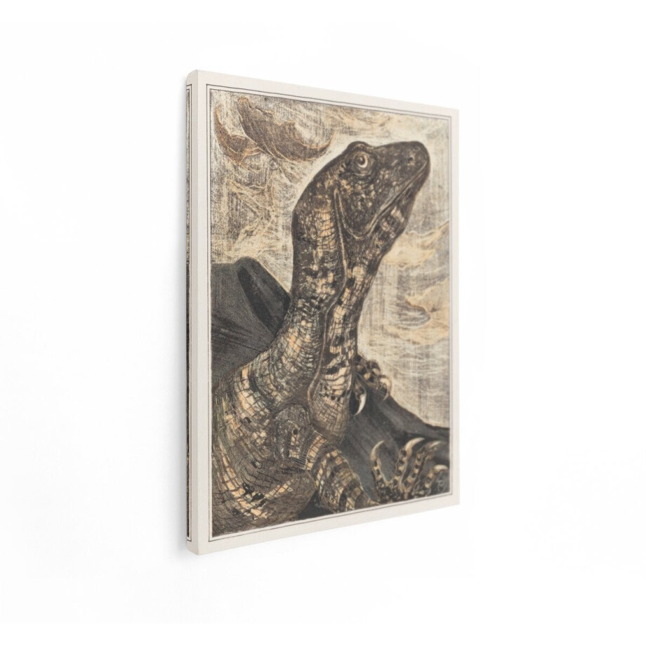 Artaza Canvas Schilderij Hagedis - 60x80 cm - Wanddecoratie Dieren - Muurdecoratie Reptiel - Vintage Schilderijen Op Canvas Artaza Canvas Schilderij Hagedis - 60x80 cm - Wanddecoratie Dieren - Muurdecoratie Reptiel - Vintage Schilderijen Op Canvas afbeelding 1