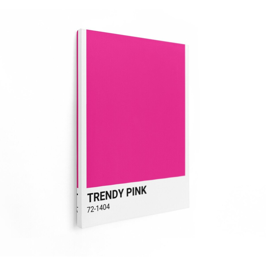 Artaza Canvas Schilderij Levendige Fuchsia Roze Kleurstaal met de Naam Trendy Pink en Code 72-1404 - 30x40 cm - Klein - Wanddecoratie Woonkamer - Schilderijen - Muurdecoratie afbeelding 1