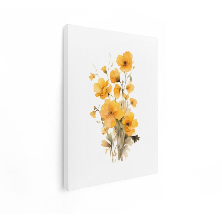 Artaza Canvas Schilderij Bloemen - 60x80 cm - Wanddecoratie Aquarel - Muurdecoratie Natuur - Schilderijen Op Canvas Woonkamer - Geel Artaza Canvas Schilderij Bloemen - 60x80 cm - Wanddecoratie Aquarel - Muurdecoratie Natuur - Schilderijen Op Canvas Woonkamer - Geel afbeelding 1