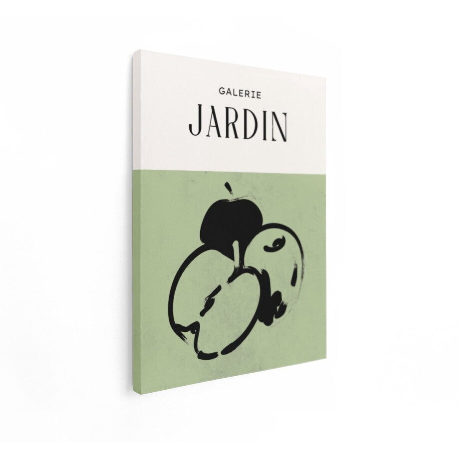 Artaza Canvas Schilderij Galerie Jardin: Abstracte Illustratie van Appels in een Moderne - Minimalistische Stijl - 90x120 cm - Groot - Wanddecoratie Woonkamer - Schilderijen - Muurdecoratie afbeelding 1