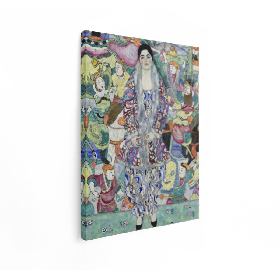 Artaza Canvas Schilderij Portret van Adele Bloch-Bauer I door Gustav Klimt - een Iconisch Art Nouveau Meesterwerk - 30x40 cm - Klein - Wanddecoratie Woonkamer - Schilderijen - Muurdecoratie afbeelding 1