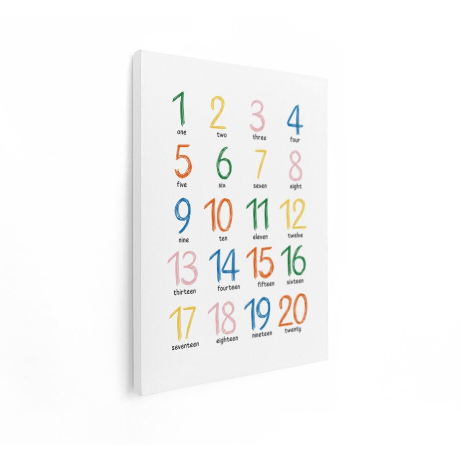 Artaza Canvas Schilderij Cijfers 1 Tot 20 - 90x120 cm - Wanddecoratie Kinderkamer - Muurdecoratie Kleurrijk - Decoratie Educatief Leren Artaza Canvas Schilderij Cijfers 1 Tot 20 - 90x120 cm - Wanddecoratie Kinderkamer - Muurdecoratie Kleurrijk - Decoratie Educatief Leren afbeelding 1