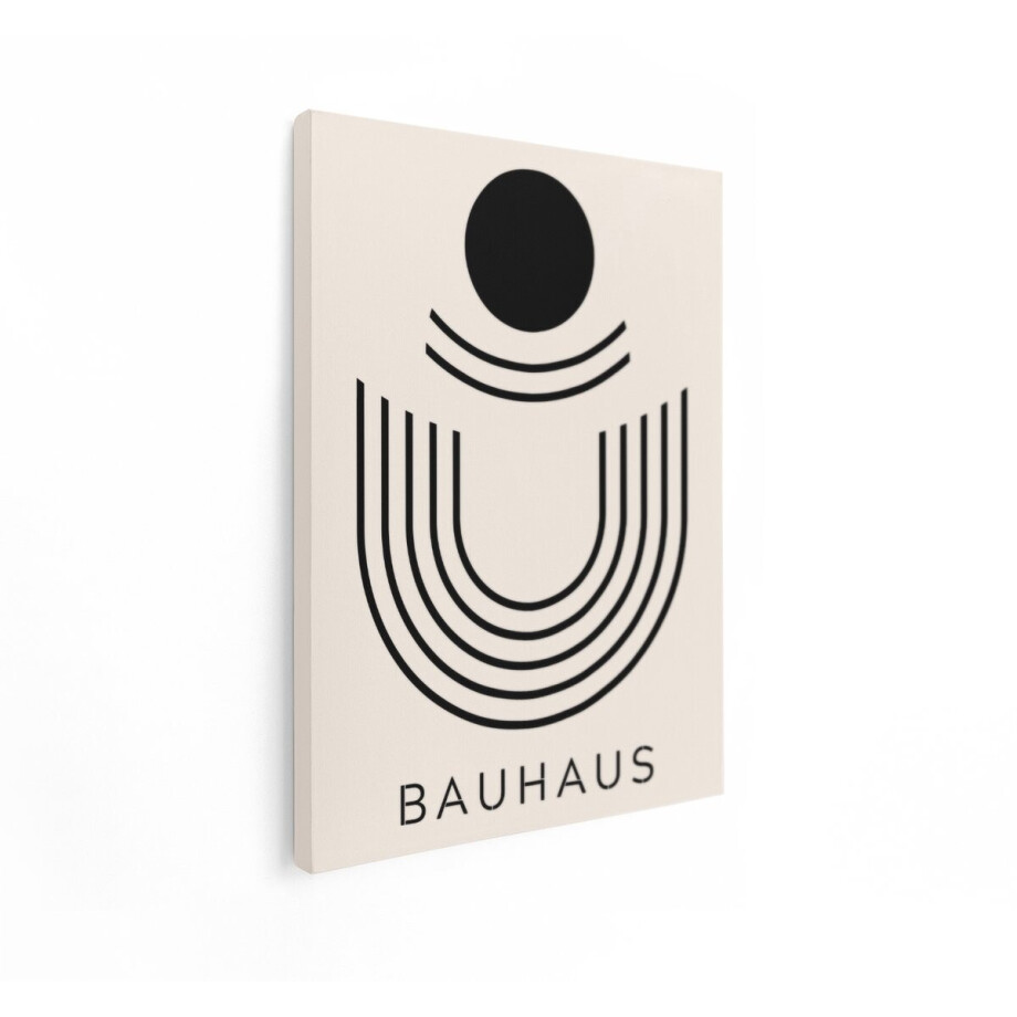 Artaza Canvas Schilderij Bauhaus - 90x120 cm - Wanddecoratie Abstract - Muurdecoratie Modern - Decoratie Geometrisch Zwart Beige Artaza Canvas Schilderij Bauhaus - 90x120 cm - Wanddecoratie Abstract - Muurdecoratie Modern - Decoratie Geometrisch Zwart Beige afbeelding 1