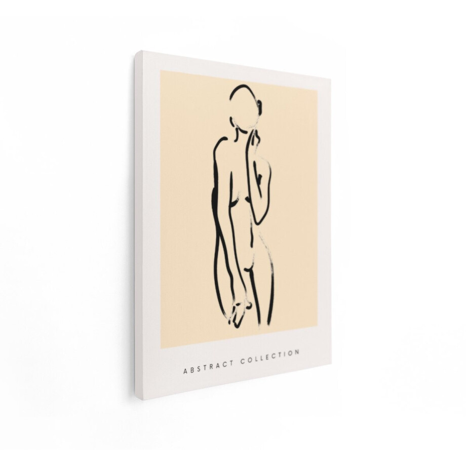 Artaza Canvas Schilderij Abstract Vrouw - 60x80 cm - Wanddecoratie Line Art - Muurdecoratie Minimalistisch - Decoratie Beige Vrouwelijk Figuur Artaza Canvas Schilderij Abstract Vrouw - 60x80 cm - Wanddecoratie Line Art - Muurdecoratie Minimalistisch - Decoratie Beige Vrouwelijk Figuur afbeelding 1