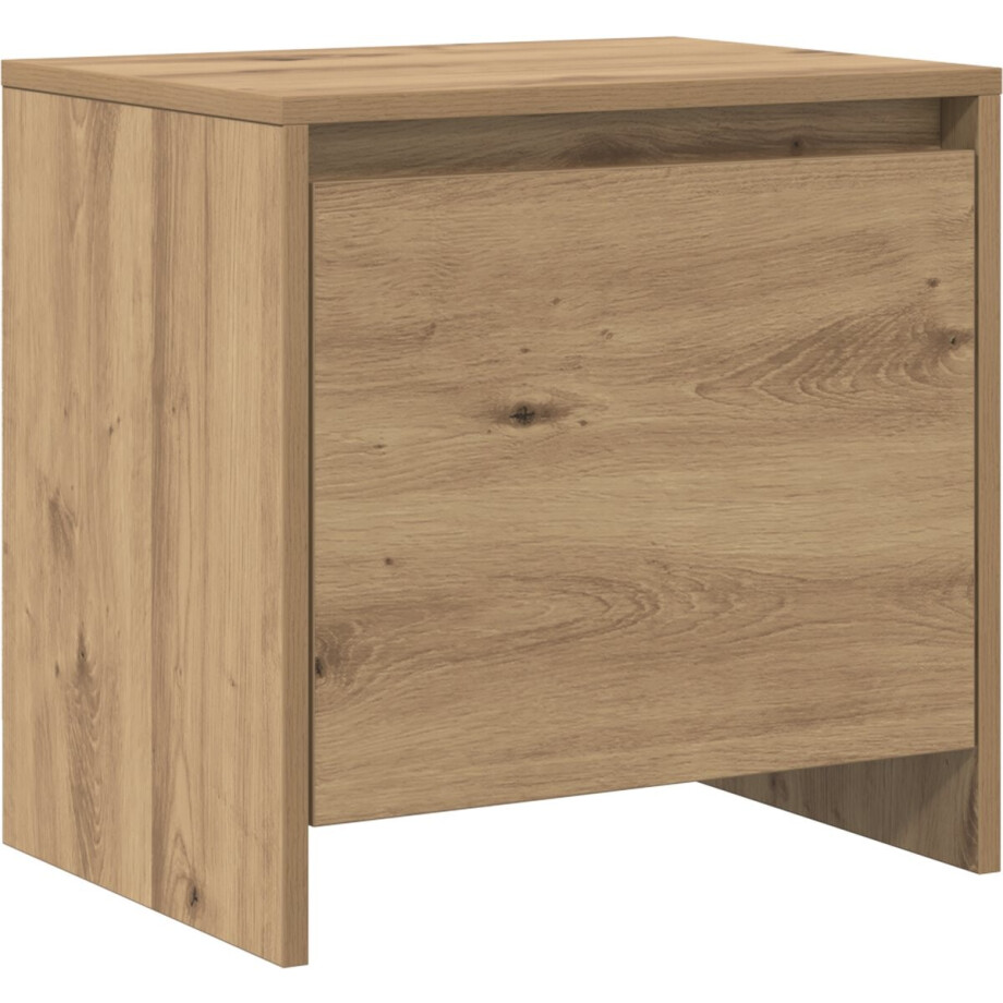 vidaXL - Nachtkastje - Artisan - Eiken - 45 - x - 34 - x - 44,5 - cm - Bewerkt - hout afbeelding 1