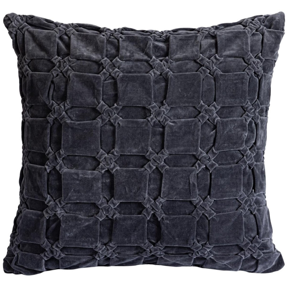 PTMD Sierkussen Nasim L - 60x60x10 cm - Katoen - Grijs PTMD Sierkussen Nasim L - 60x60x10 cm - Katoen - Grijs afbeelding 1