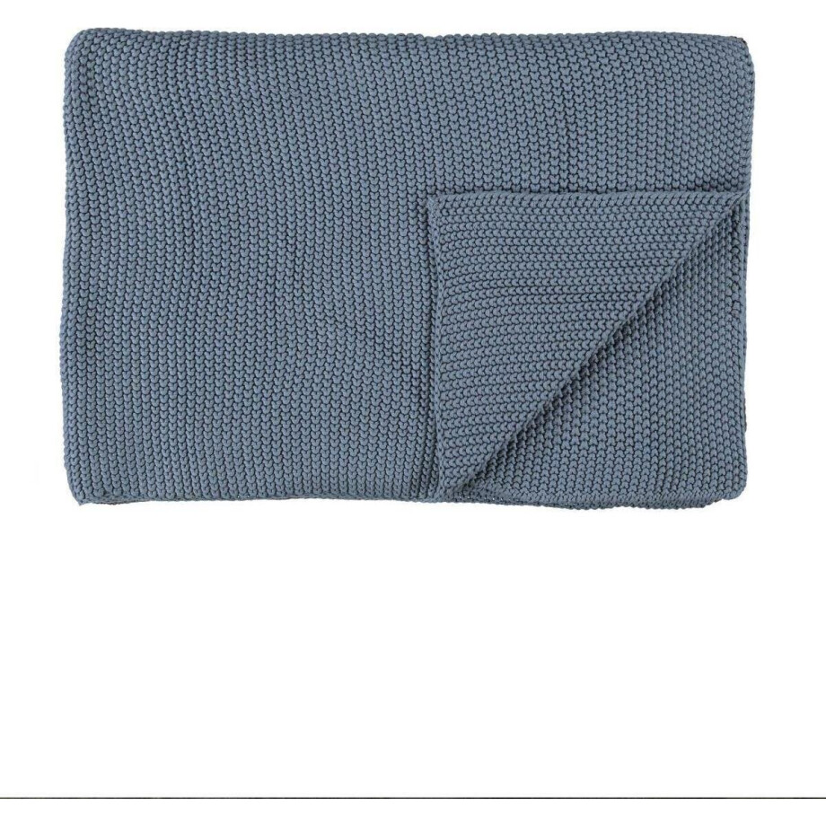 MARC O'POLO Nordic Knit Plaid Smoke blue - 130x170 cm MARC O'POLO Nordic Knit Plaid Smoke blue - 130x170 cm afbeelding 1