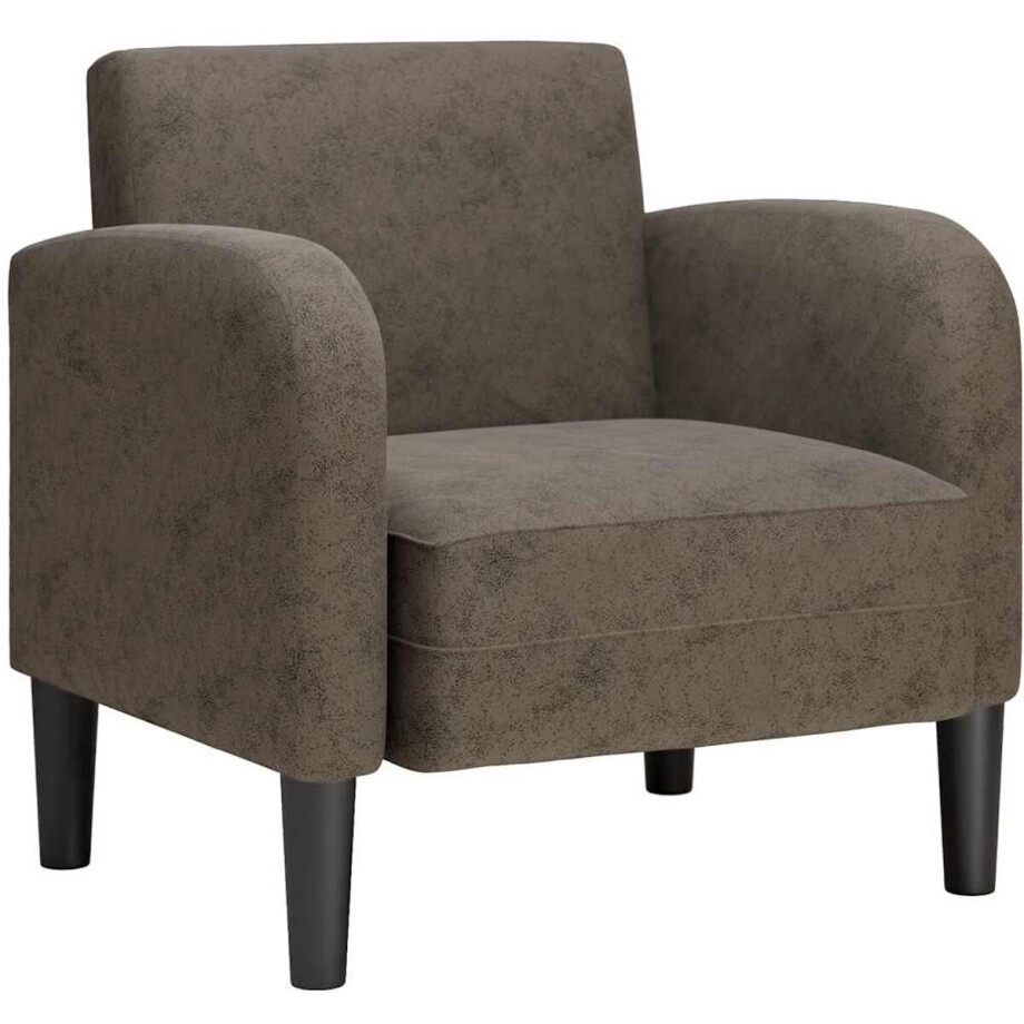 vidaXL - Fauteuil - met - armleuningen - 54 - cm - kunstleer - donkergrijs vidaXL - Fauteuil - met - armleuningen - 54 - cm - kunstleer - donkergrijs afbeelding 1