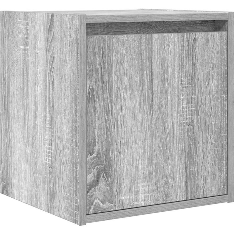 vidaXL - Nachtkastje - wandgemonteerd - 38x34x40 - cm - grijs - sonoma - eikenkleur afbeelding 1