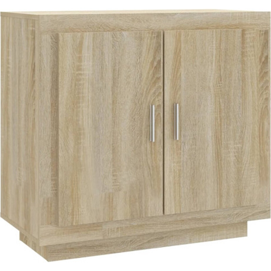 vidaXL - Dressoir - 80x40x75 - cm - bewerkt - hout - sonoma - eikenkleurig afbeelding 1