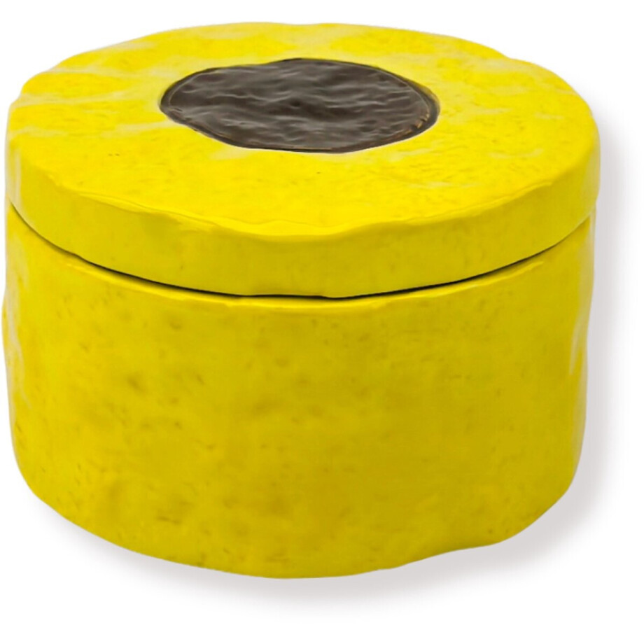 Housevitamin - Opbergpot - Engelse Drop - Geel - Dolomite - 9x9x6cm afbeelding 1