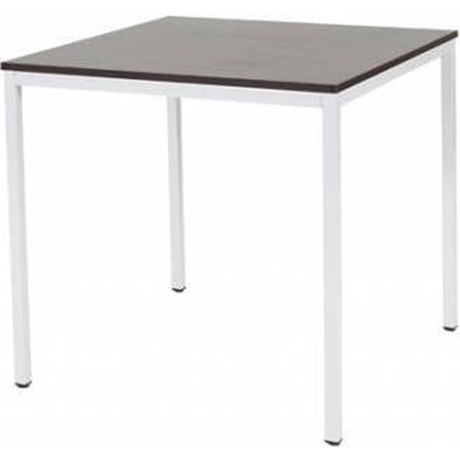 Bureautafel - Domino Basic 80x80 logan - wit frame afbeelding 1