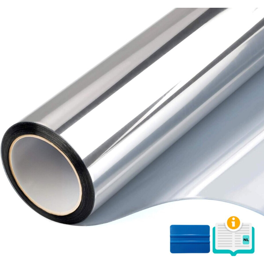 Spiegelfolie Raamfolie 75 x 200 - Zelfklevend - Raamfolie Spiegeleffect Spiegelfolie Raamfolie 75 x 200 - Zelfklevend - Raamfolie Spiegeleffect afbeelding 1