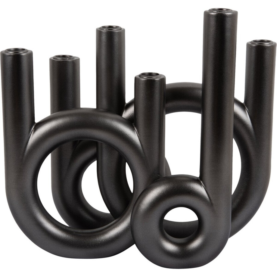 Present Time - Kandelaar Rings Large - Metallic dark grey afbeelding 1