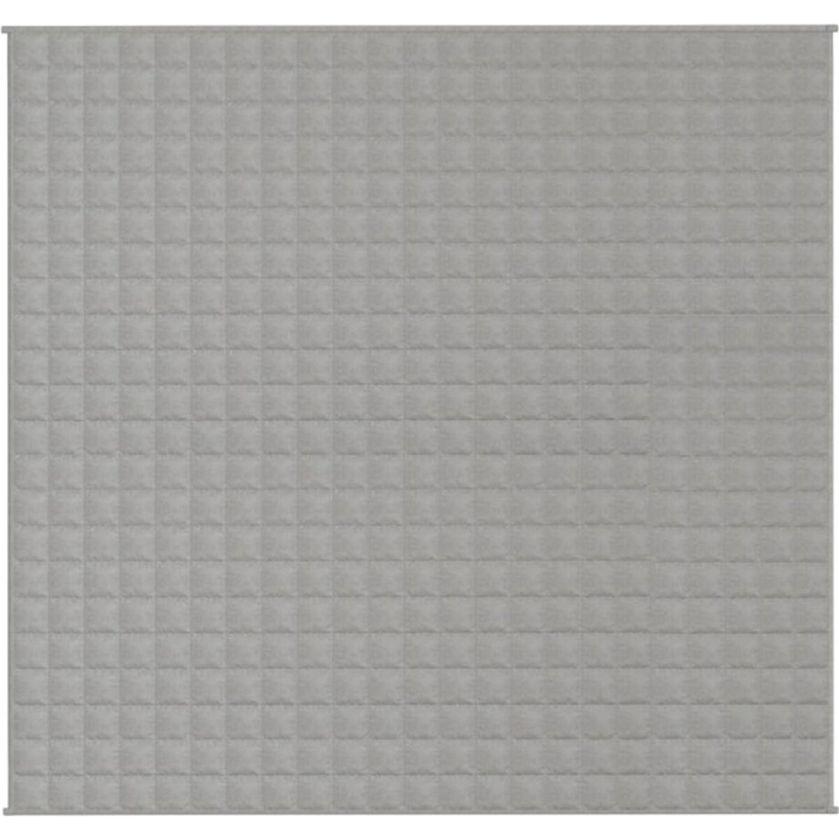 vidaXL - Verzwaringsdeken - 220x235 - cm - 15 - kg - stof - grijs afbeelding 1