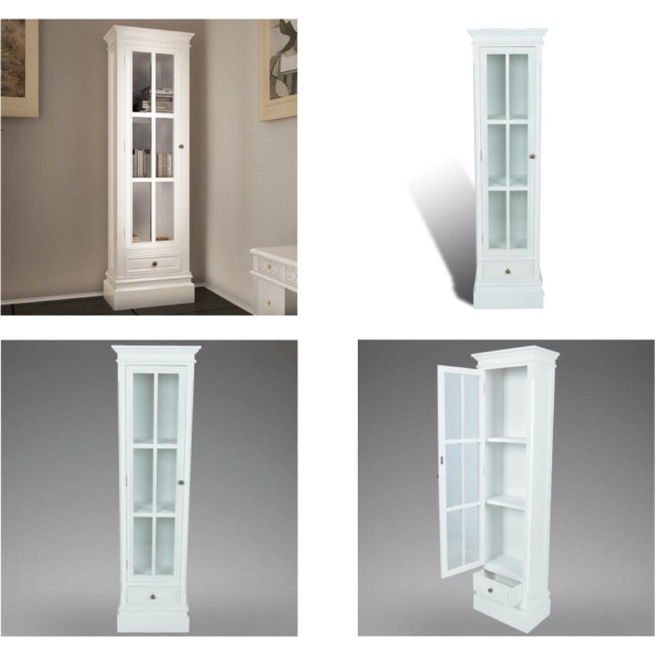 vidaXL Boekenkast met 3 schappen hout wit - Kast - Kasten - Boekenkast - Boekenkasten afbeelding 1