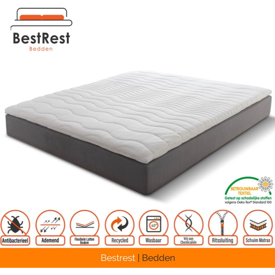 Topdekmatras - Topper Latex Gold 100% - Natuurlatex - 5CM - 80x190 cm afbeelding 1