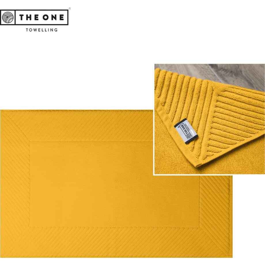 The One Towelling Badmat Ultra - 60 x 95 cm - Extra dikke Douchemat - 100% Zacht katoen - Okergeel The One Towelling Badmat Ultra - 60 x 95 cm - Extra dikke Douchemat - 100% Zacht katoen - Okergeel afbeelding 1