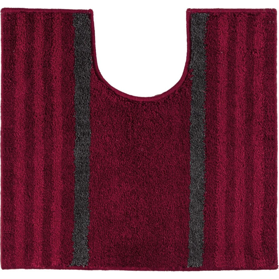 Casilin WC-mat Antislip Lima - 55x60cm - Met Uitsparing - Waterabsorberende Badmat - Wasbaar en Sneldrogend - Acryl - Rood afbeelding 1