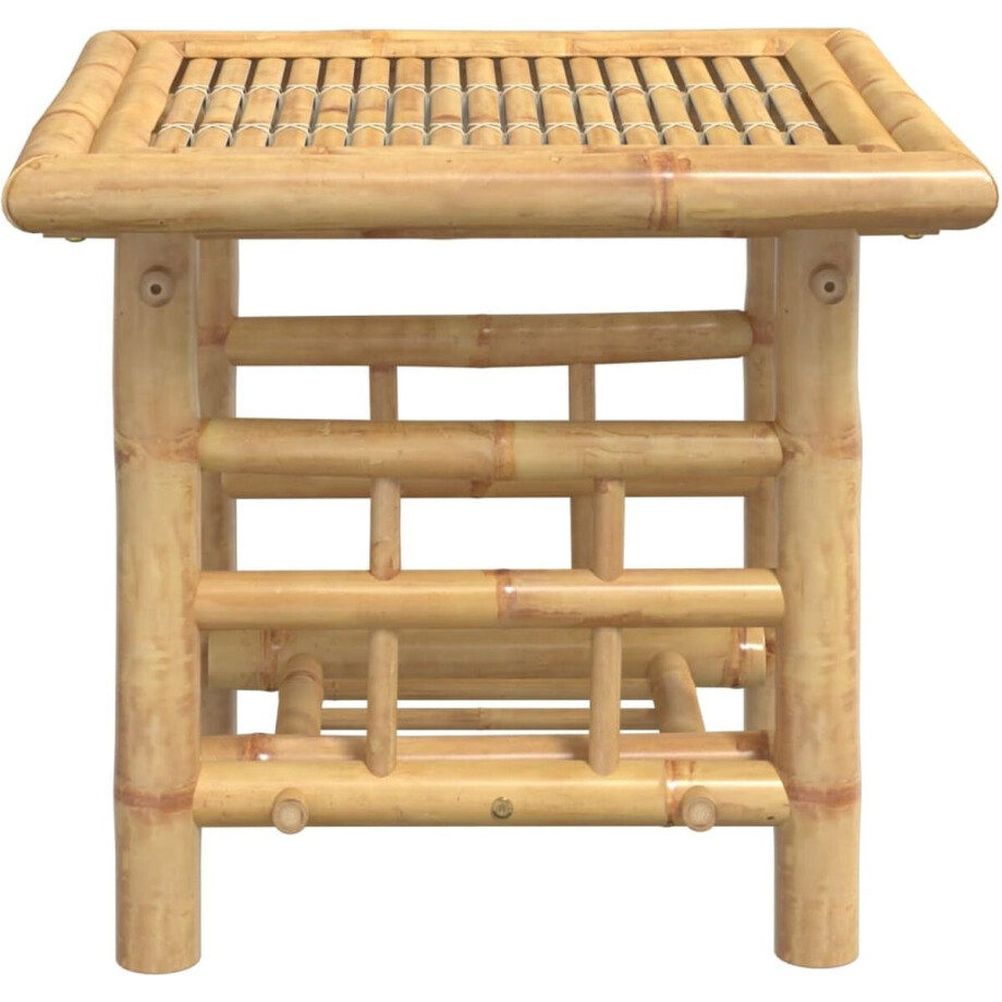 vidaXL - Bijzettafel - 45x45x45 - cm - bamboe afbeelding 1