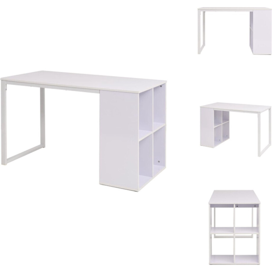 vidaXL Schrijftafel - Schrijftafels - Schrijf Tafel - Schrijf Tafels - Schrijftafel 120x60x75 cm wit vidaXL Schrijftafel - Schrijftafels - Schrijf Tafel - Schrijf Tafels - Schrijftafel 120x60x75 cm wit afbeelding 1