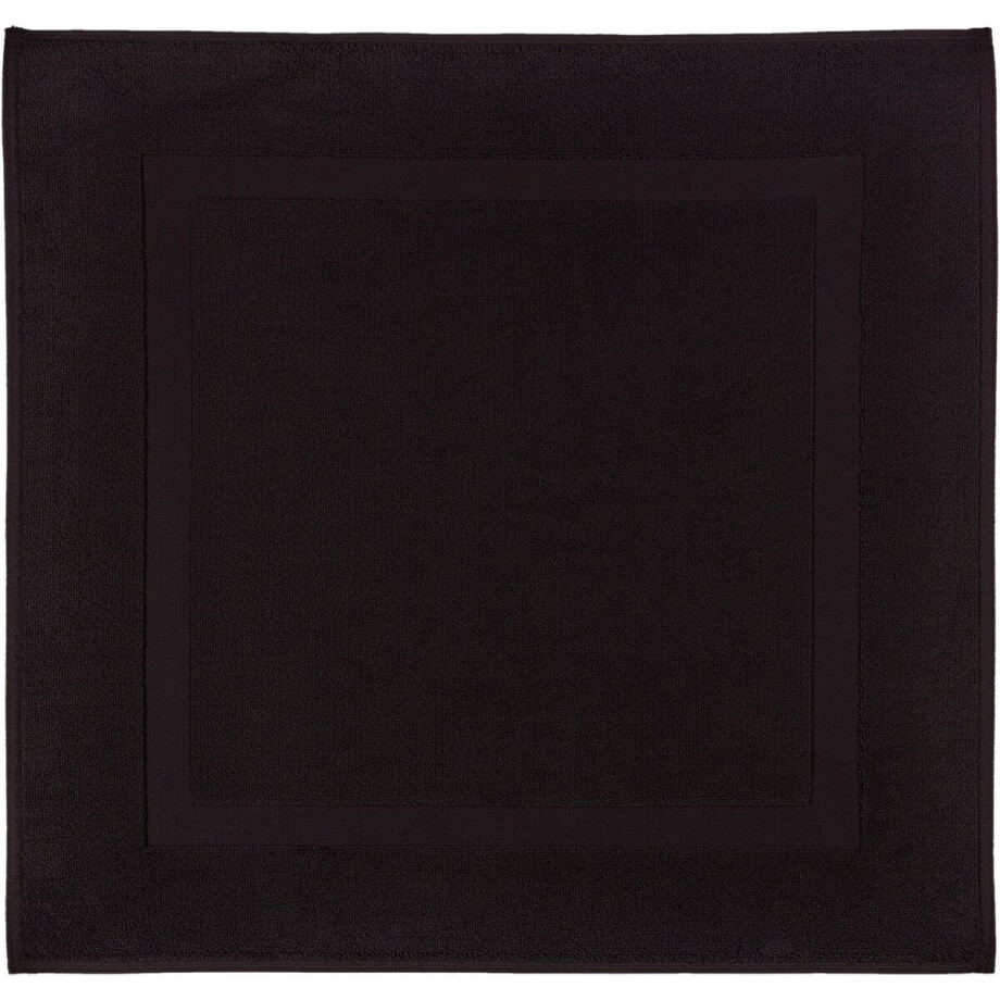 Casilin WC-mat Una - 60x60cm - Vierkante Badmat - Waterabsorberend - Wasbaar en Sneldrogend - 100% Katoen - Zwart afbeelding 1