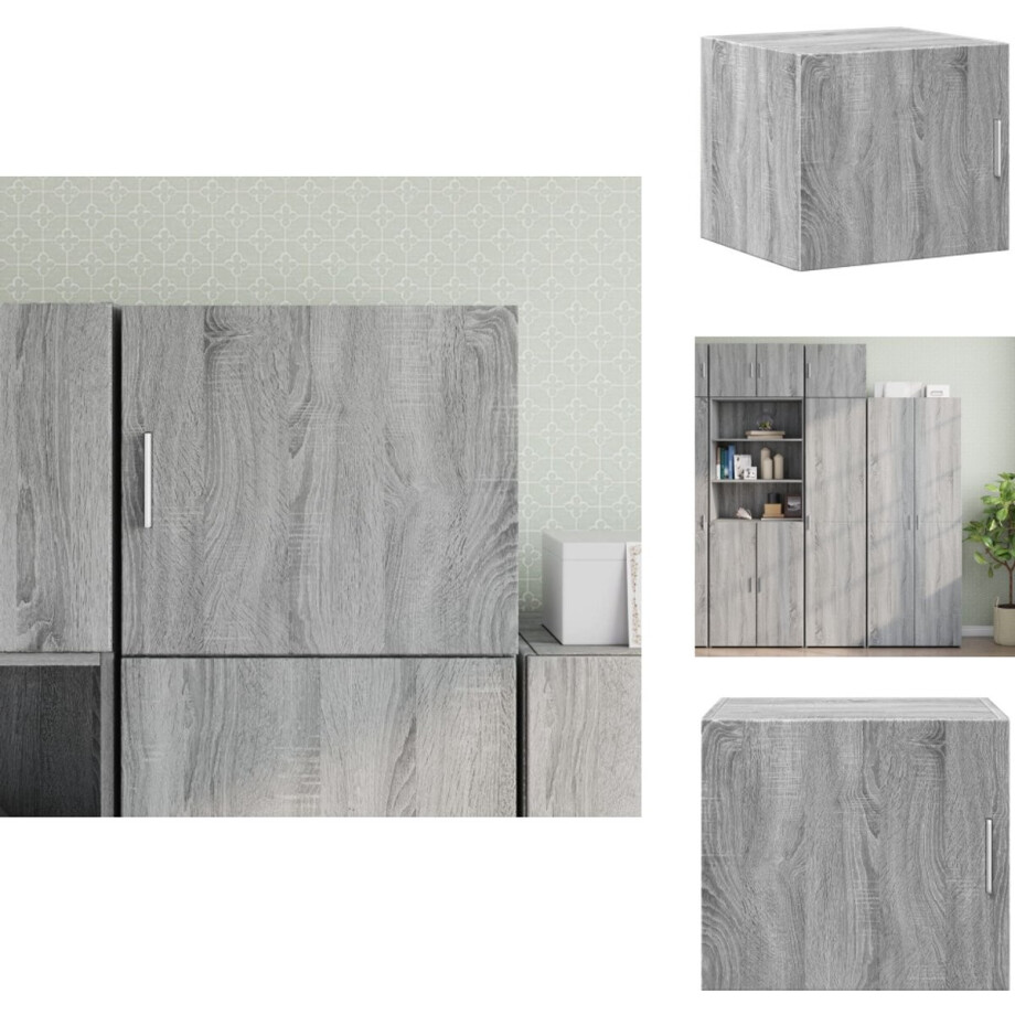 vidaXL Wandkast - Wandkasten - Hangkast - Hangende Kast - Wandkast 45x42,5x40 cm bewerkt hout grijs sonoma eikenkleurig vidaXL Wandkast - Wandkasten - Hangkast - Hangende Kast - Wandkast 45x42,5x40 cm bewerkt hout grijs sonoma eikenkleurig afbeelding 1