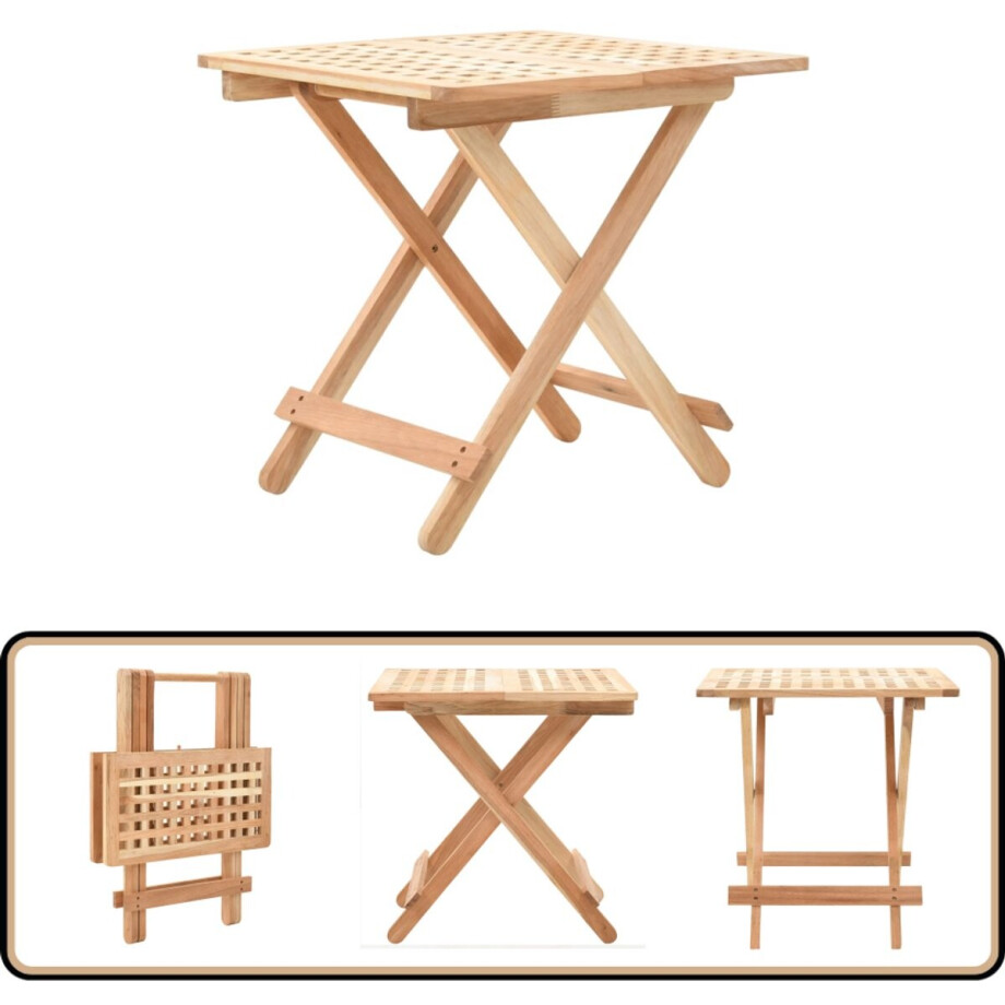 vidaXL Bijzettafel - Inklapbaar - Walnotenhout - 50x50 cm Bijzettafel - Walnotenhout - Inklaptabel - Salontafel - Kleine Tafel vidaXL Bijzettafel - Inklapbaar - Walnotenhout - 50x50 cm Bijzettafel - Walnotenhout - Inklaptabel - Salontafel - Kleine Tafel afbeelding 1