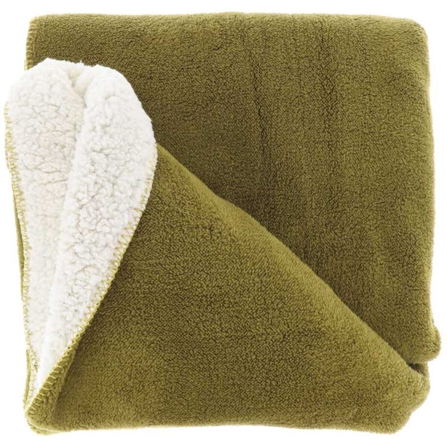 D- Unique Living - Plaid Tommie 130x180cm Moss Green afbeelding 1