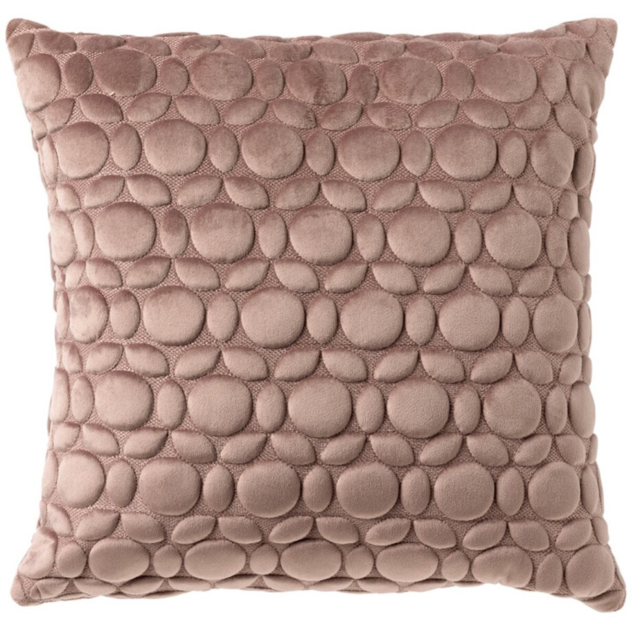 Dutch Decor KAISA - Sierkussen 45x45 cm - 3D - print - effen kleur - Antler - roze - Inclusief binnenkussen - Luxe kussens voor woonkamer & bank afbeelding 1