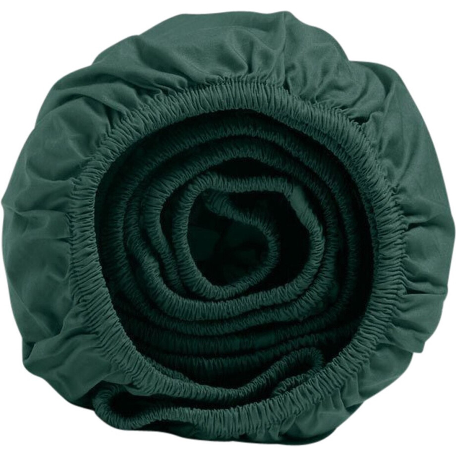 Yumeko hoeslaken percal katoen bosgroen 140x200x30 - Bio, eco & fairtrade Yumeko hoeslaken percal katoen bosgroen 140x200x30 - Bio, eco & fairtrade afbeelding 1