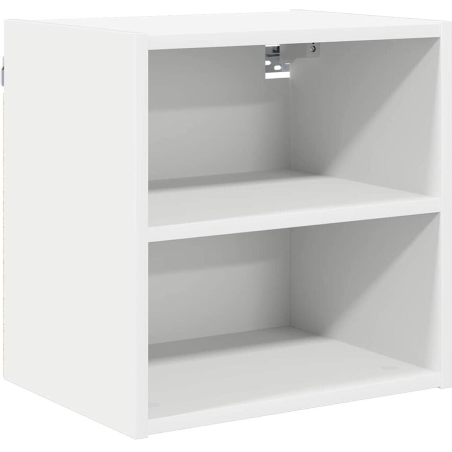 vidaXL - Hangkast - met - opslag - Wit - 40 - x - 29,5 - x - 40 - cm - Bewerkt - hout afbeelding 1