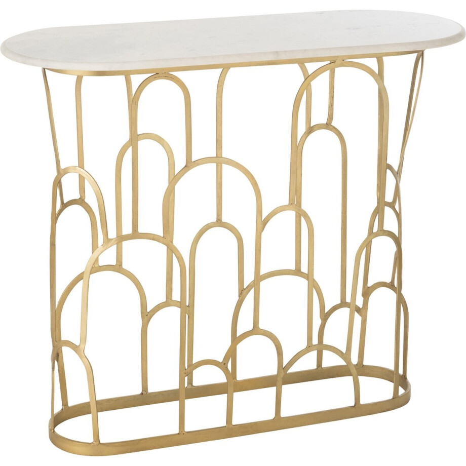 J-Line console Moza - metaal/marmer - goud J-Line console Moza - metaal/marmer - goud afbeelding 1