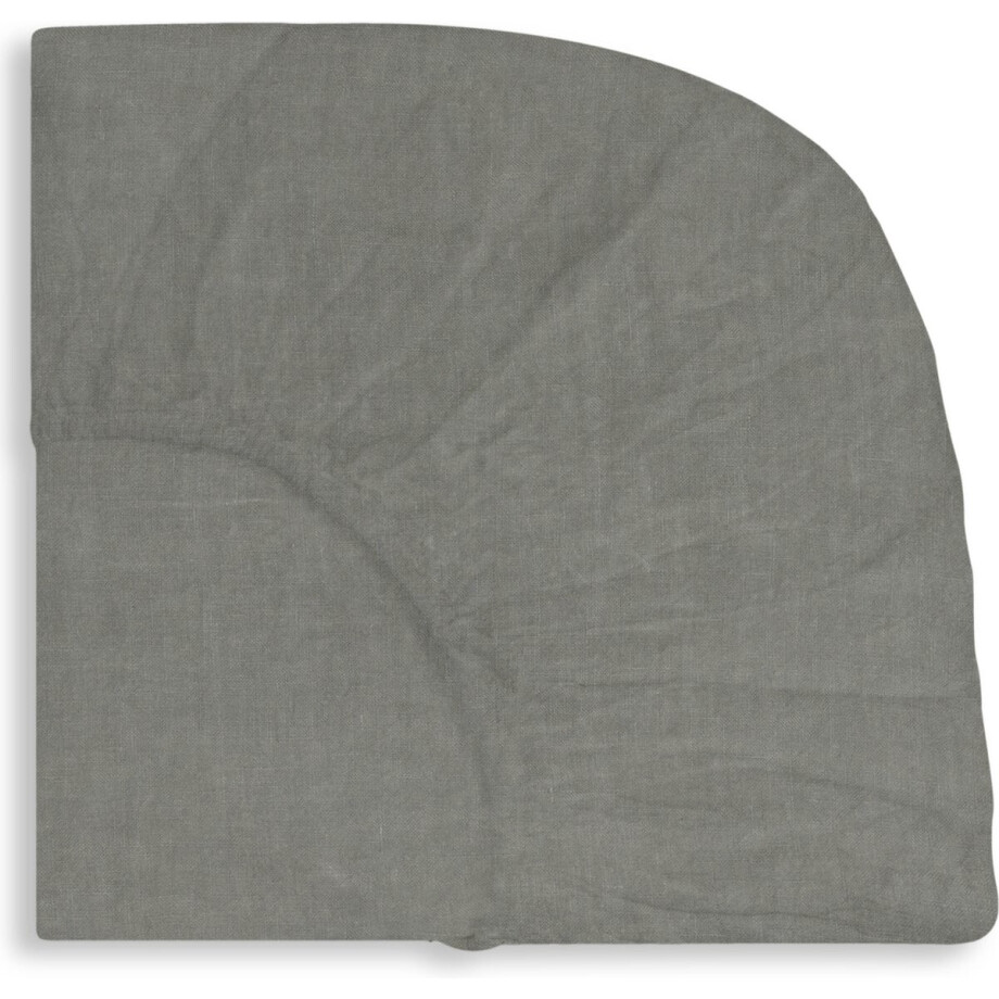 LIS LABELS - Hoeslaken - Little One in Silver Grey- 70x140 cm - Linnen - Kindermatras afbeelding 1