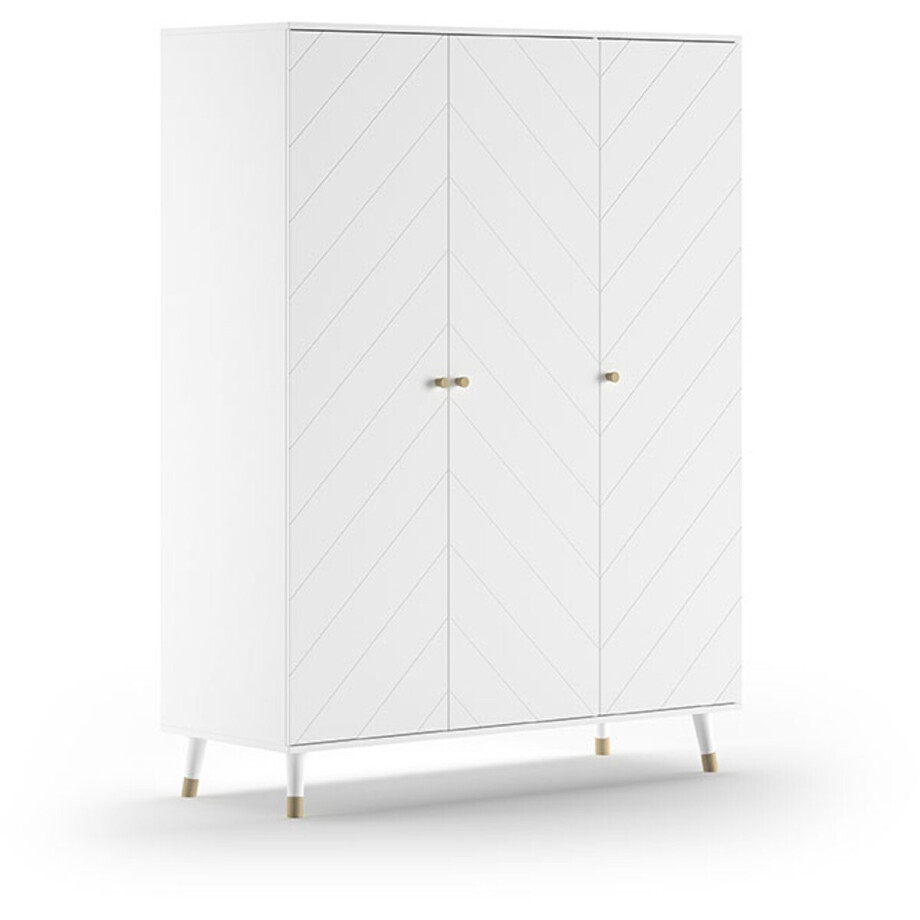 Kledingkast Billy - 150x59x200 Cm - MDF/wit Kledingkast Billy - 150x59x200 Cm - MDF/wit afbeelding 1