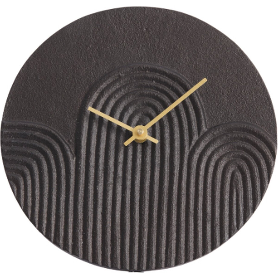 Light & Living - Klok GWENNA - 15x3x15cm - Bruin afbeelding 1