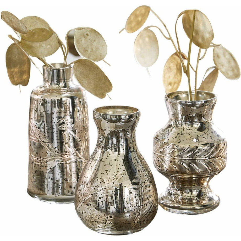 LOBERON Vaas set van 3 Briolique antiekchampagne LOBERON Vaas set van 3 Briolique antiekchampagne afbeelding 1