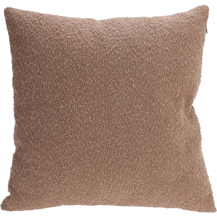 H&S Collections-sierkussen-boucle-zandkleurig-45x45cm afbeelding 1