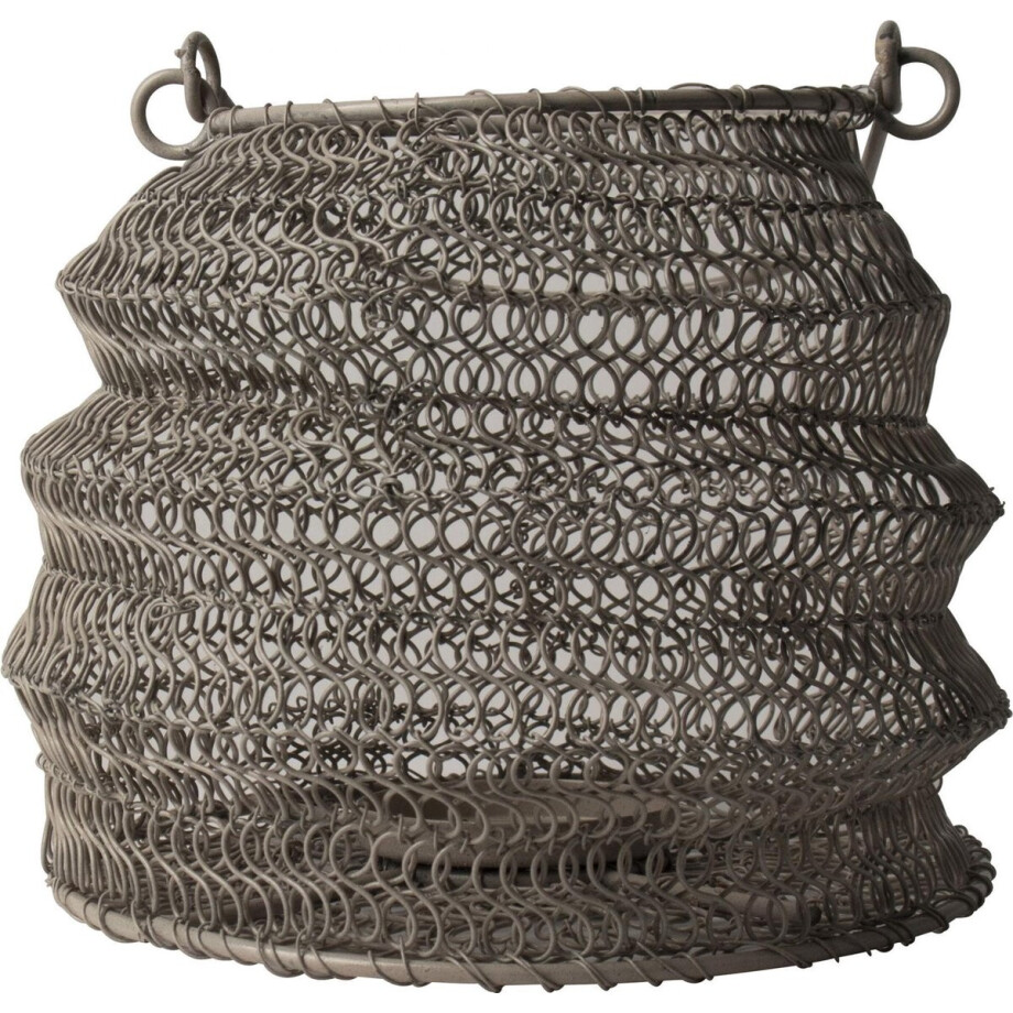 Gusta - Windlicht - Grijs - Opvouwbaar - IJzer - 20x15cm Gusta - Windlicht - Grijs - Opvouwbaar - IJzer - 20x15cm afbeelding 1