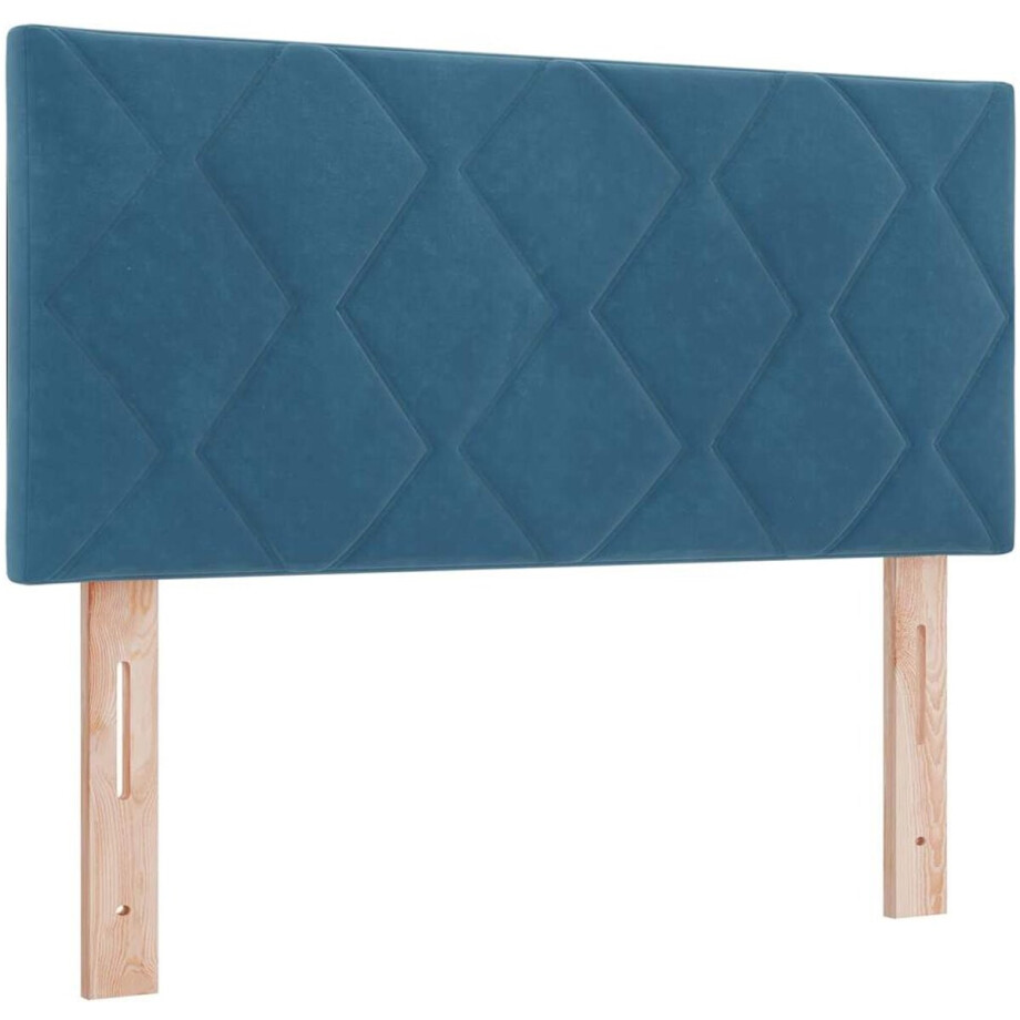 vidaXL - LED - Hoofdbord - met - LED - -striplichten - Donkerblauw - 90 - cm - Fluweel vidaXL - LED - Hoofdbord - met - LED - -striplichten - Donkerblauw - 90 - cm - Fluweel afbeelding 1