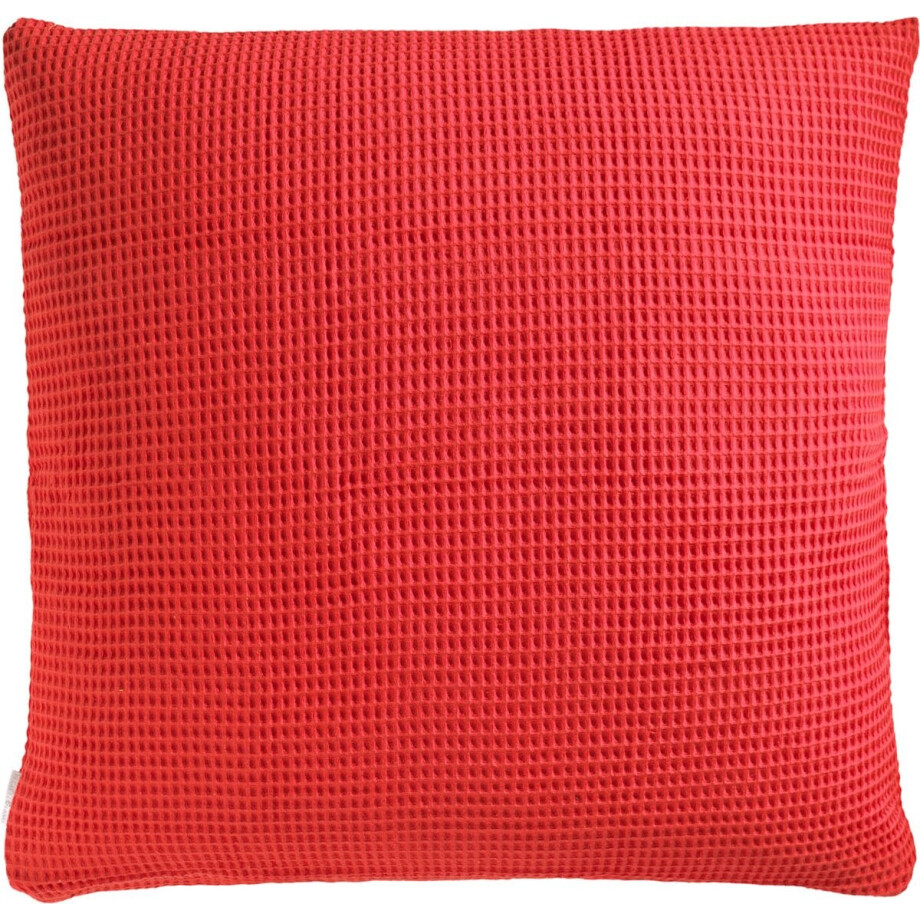 Heckettlane Kussensloop Wafel - Kussenhoes van 50x50 cm - 1 stuk - 100% Katoen - Rood Heckettlane Kussensloop Wafel - Kussenhoes van 50x50 cm - 1 stuk - 100% Katoen - Rood afbeelding 1