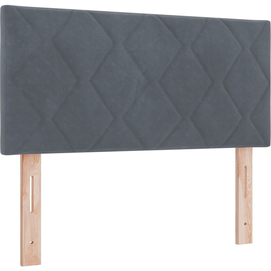 vidaXL - Hoofdbord - Donkergrijs - 100 - cm - Fluweel afbeelding 1