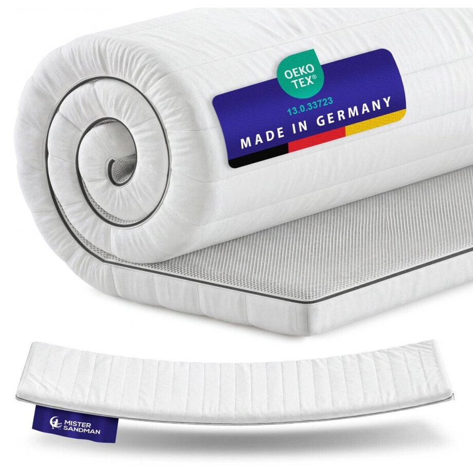 Toppdekmatras - 160x200 cm - koudschuim - comfort plus tijk - Topper - 5 cm hoog - Gemiddeld afbeelding 1