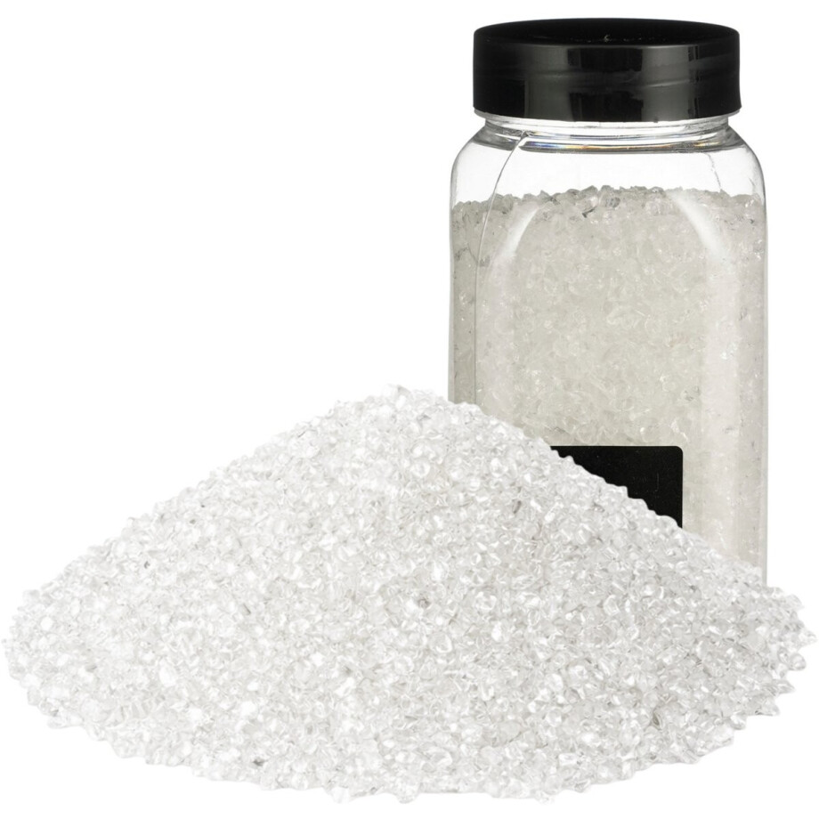 Rayher decoratie steentjes / granulaat - 4x - 650 ml - 4-10 mm - transparant - siergrind afbeelding 1