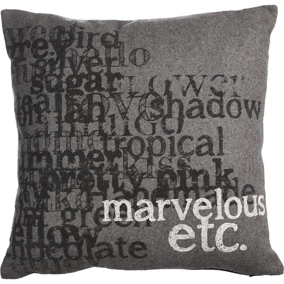 KAAT Amsterdam Letterpress - Sierkussen - 45x45 cm - Grijs KAAT Amsterdam Letterpress - Sierkussen - 45x45 cm - Grijs afbeelding 1