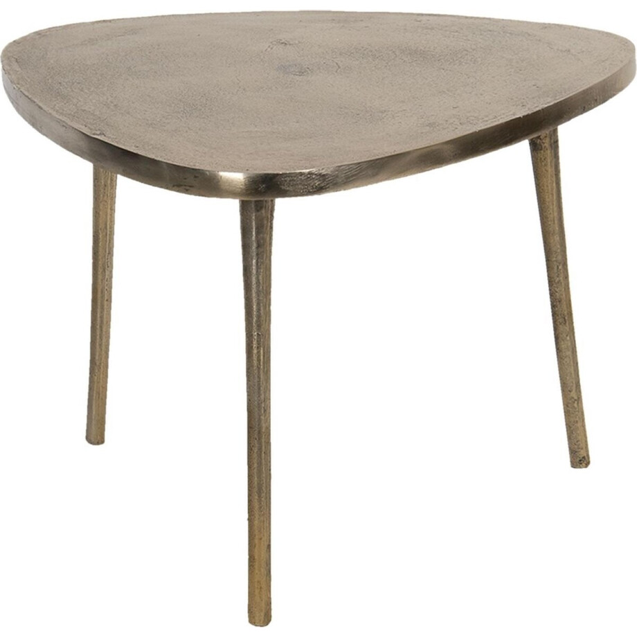 Clayre & Eef Salontafel 60x60x42 cm Goudkleurig Aluminium Clayre & Eef Salontafel 60x60x42 cm Goudkleurig Aluminium afbeelding 1