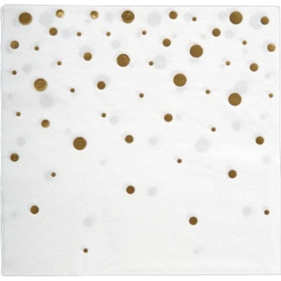 Party table ware - Napkins gold/white afbeelding 1