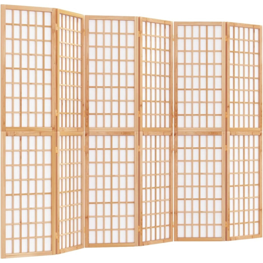 vidaXL - Kamerscherm - inklapbaar - 6 - panelen - Japanse - stijl - 240x170 - cm vidaXL - Kamerscherm - inklapbaar - 6 - panelen - Japanse - stijl - 240x170 - cm afbeelding 1