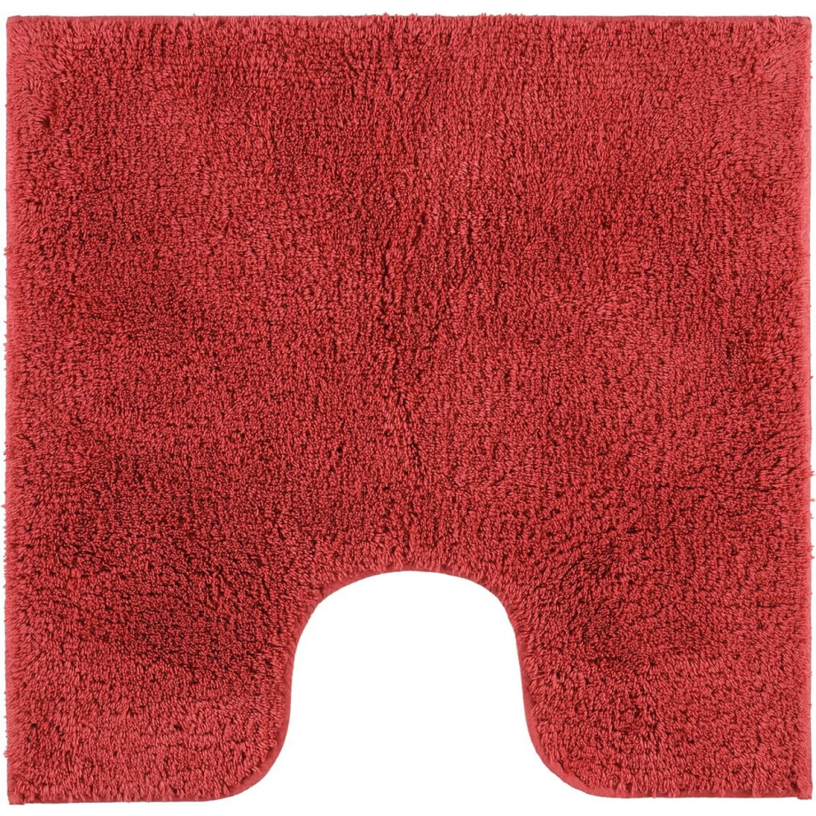 Casilin WC Mat met Uitsparing 60x60cm Havana - Antislip Toiletmat - Vierkante Badmat - Waterabsorberend en Sneldrogend - Wasbaar - Rood / Bordeaux afbeelding 1