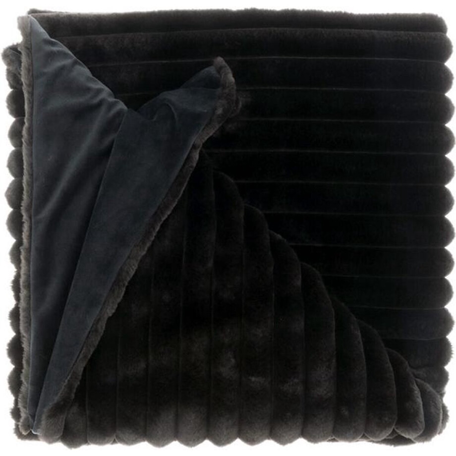 Unique Living | Plaid Peppe 150x200cm black afbeelding 1